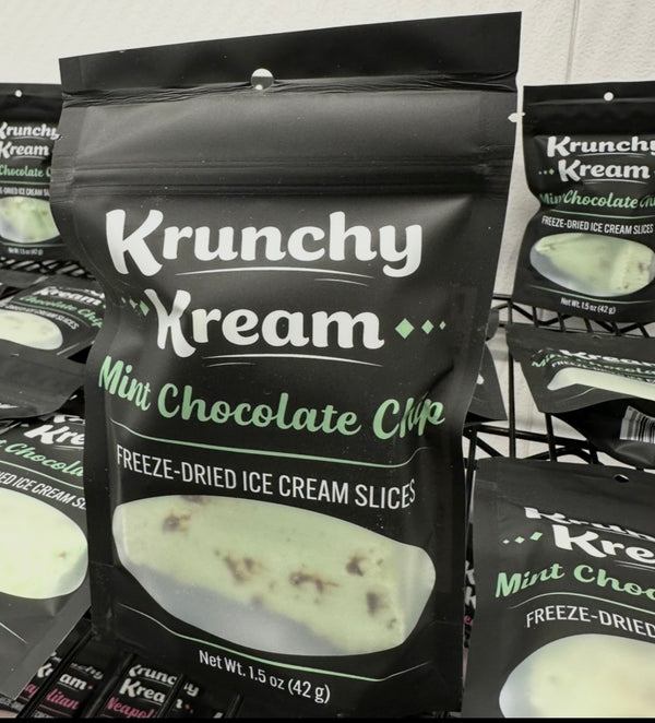 Mint Chocolate Chip Freeze-Dried Ice Cream Slices