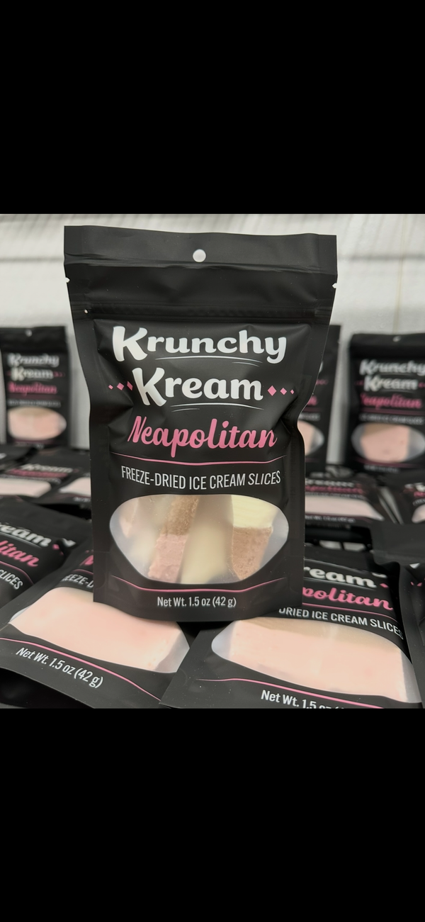 Neapolitan Freeze-Dried Ice Cream Slices