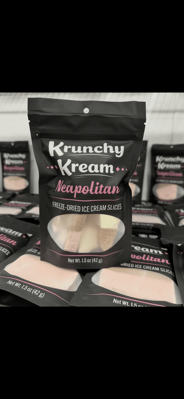 Neapolitan Freeze-Dried Ice Cream Slices - Krunchy Kream